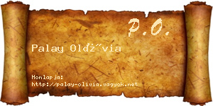 Palay Olívia névjegykártya